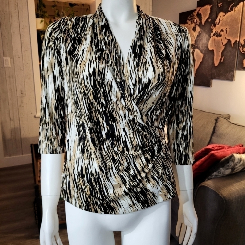 ANNIE KLIEN - Vintage Lucy patturn 3/4 sleeves Tops Tunic